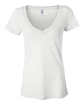 Women's Burnout V-Neck Tee - White