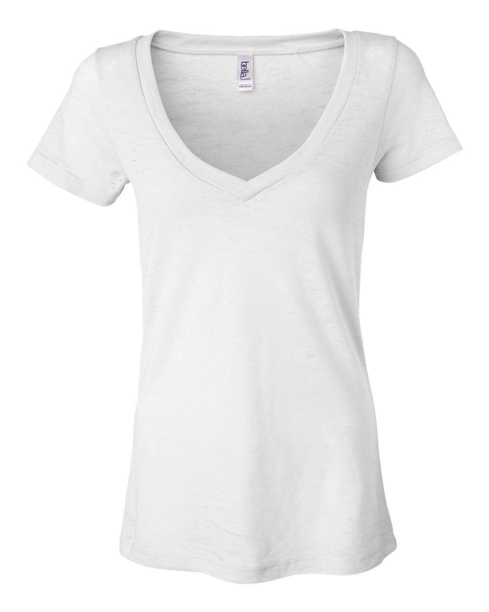Women's Burnout V-Neck Tee - White