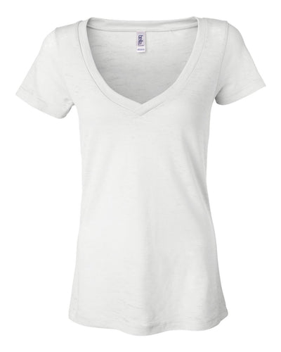 Women's Burnout V-Neck Tee - White