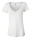 Bella + Canvas 8605 - Women's Burnout V-Neck Tee - White