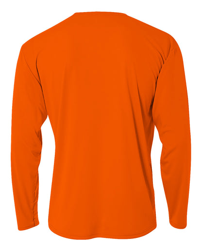 Youth Long Sleeve Cooling Performance Crew Shirt - Safetyorange