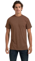 Unisex Poly-Rich Tee - Heather Brown
