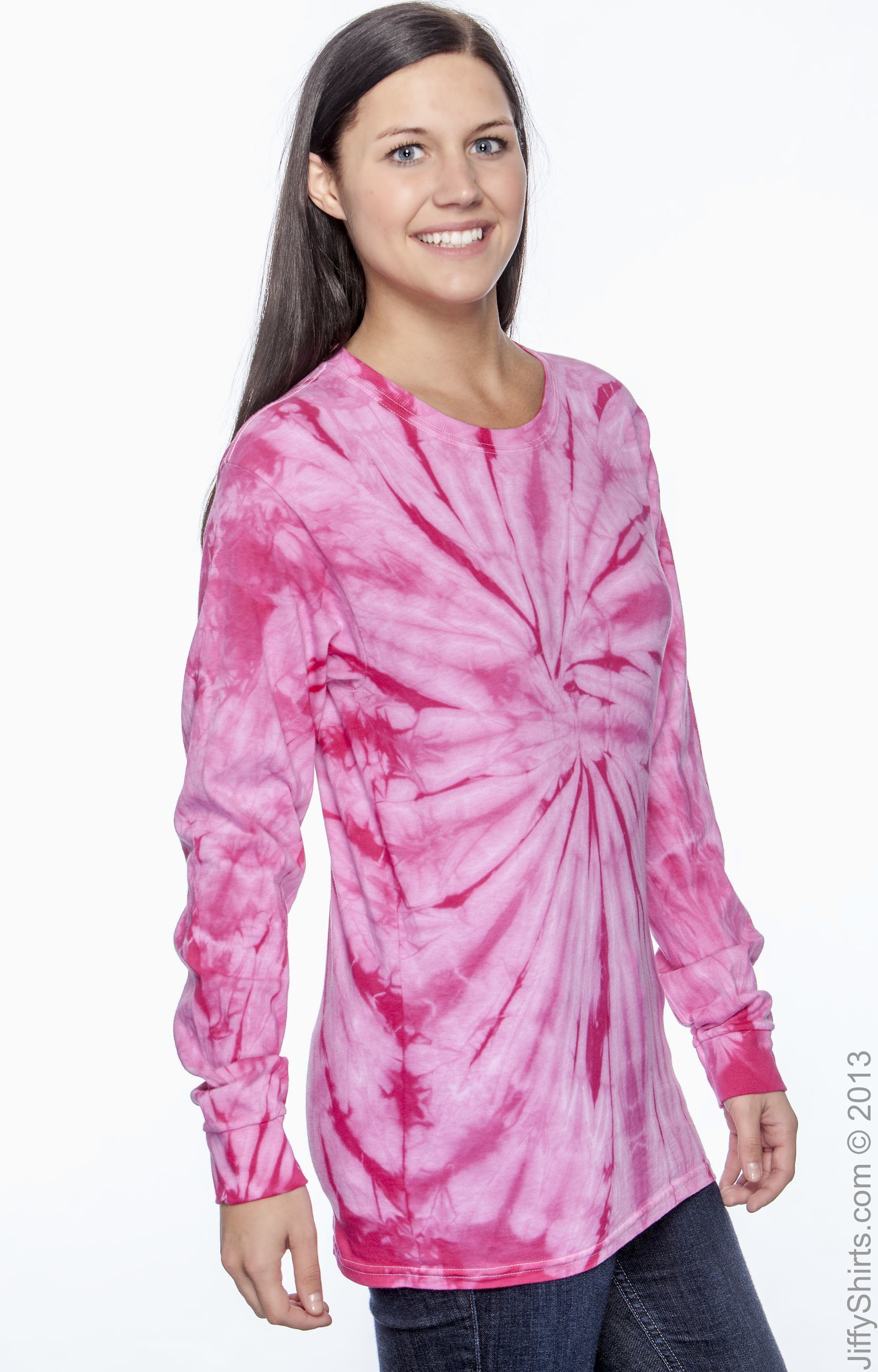 Unisex 100% Cotton Long-Sleeve T-Shirt - Spider Pink