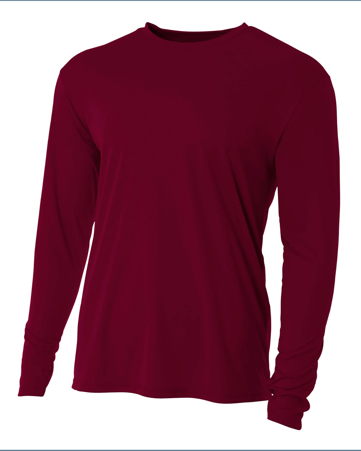 Youth Long Sleeve Cooling Performance Crew Shirt - Maroon