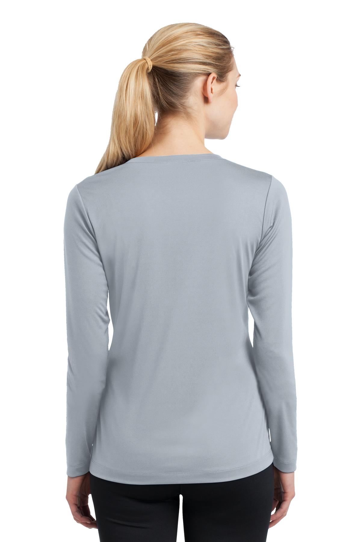 Women's Long Sleeve PosiCharge Competitor V-Neck Tee - Silver