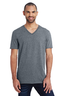 Unisex Lightweight V-Neck T-Shirt - Heather Graphite