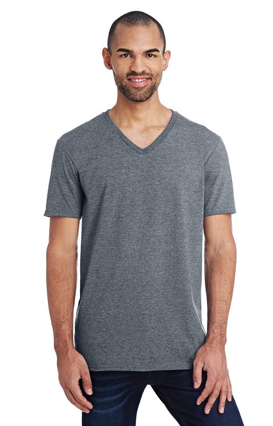 Unisex Lightweight V-Neck T-Shirt - Heather Graphite