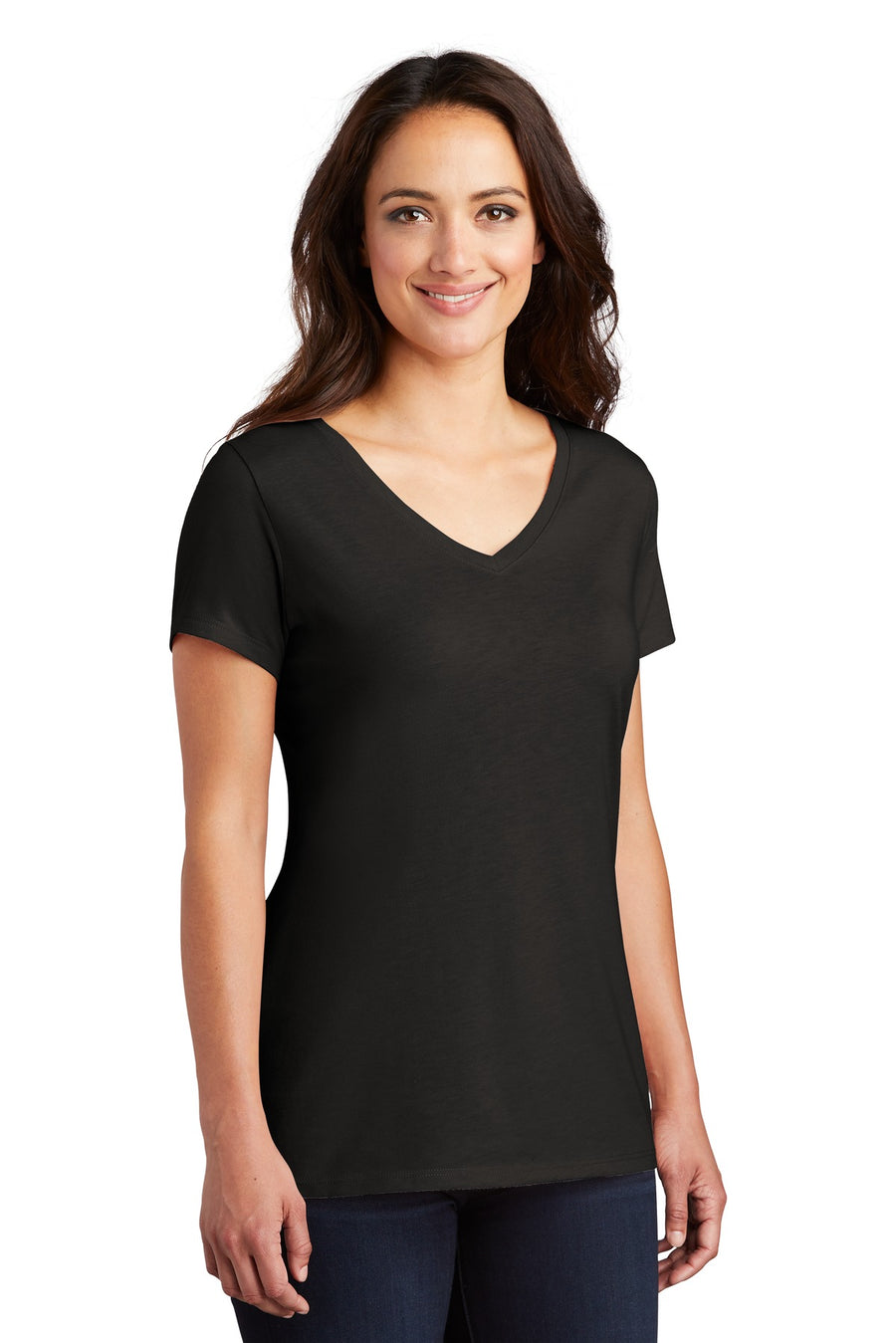 Women's Perfect Tri V-Neck Tee - Black