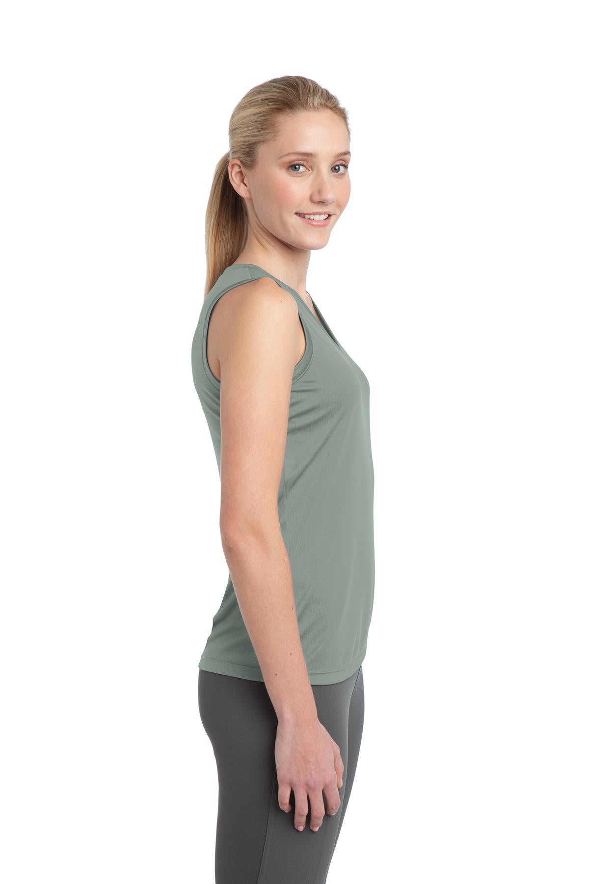 Women's Sleeveless PosiCharge Competitor V-Neck Tee - Silver