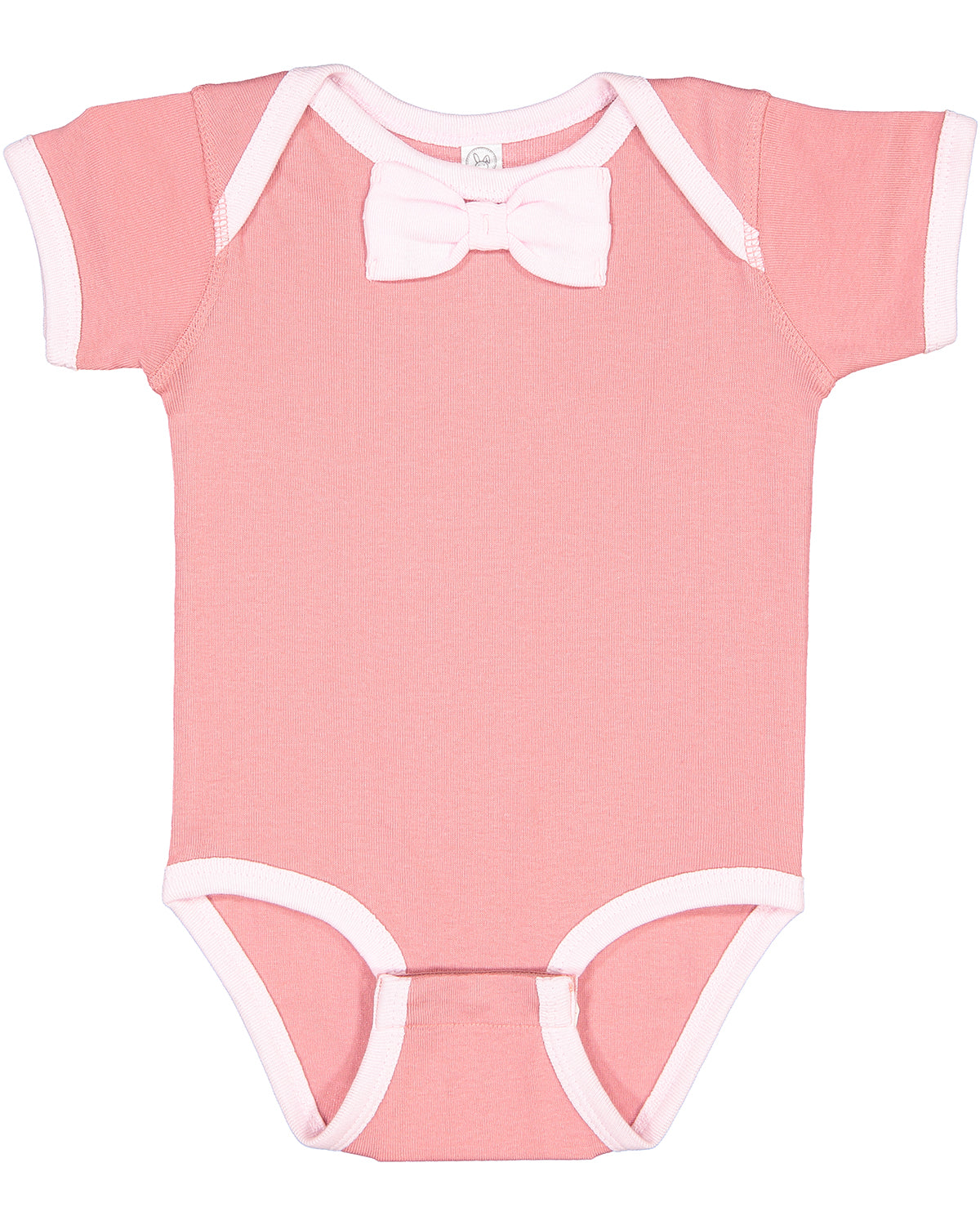 Infant Baby Rib Bow Tie Bodysuit - Mauvelous / Blrna