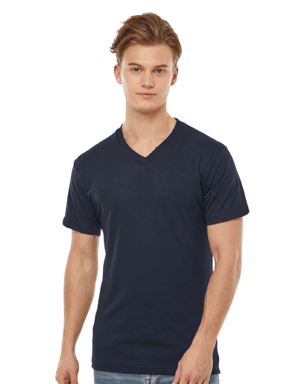 Unisex Poly-Rich V-Neck Tee - Navy