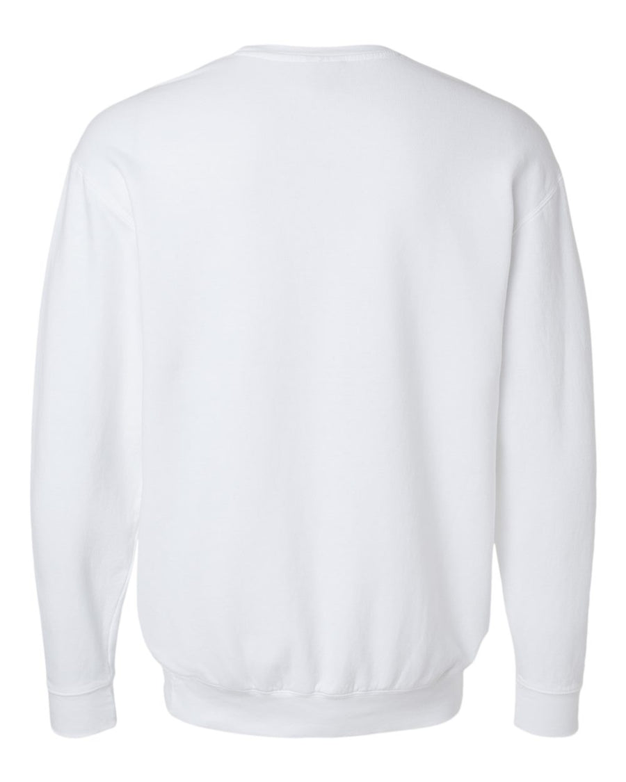 Unisex Lighweight Cotton Crewneck Sweatshirt - White