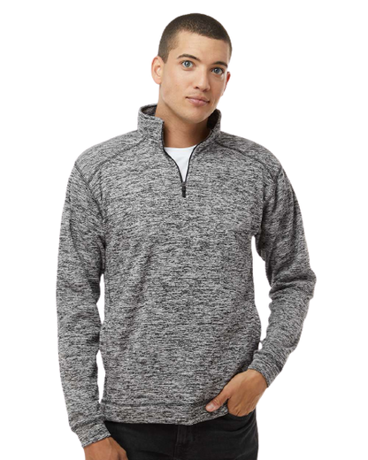 Unisex Cosmic Poly Fleece Quarter-Zip - Charcoal Fleck