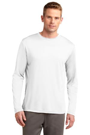 Unisex Long Sleeve PosiCharge Competitor Tee - White