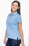Women's Double Mesh Polo - Light Blue
