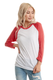 Next Level 6051 - Unisex Triblend 3/4-Sleeve Raglan - Vintage Red / Heather White