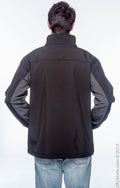 Men's Soft Shell Colorblock Jacket - Black / Dark Charcoal