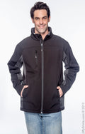Men's Soft Shell Colorblock Jacket - Black / Dark Charcoal
