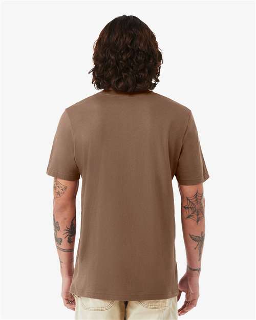 BELLA + CANVAS 3001 Vintage Brown — on model back