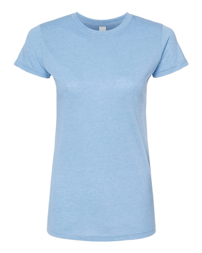 Women's Poly-Rich Slim Fit Tee - Heather Athletic Blue
