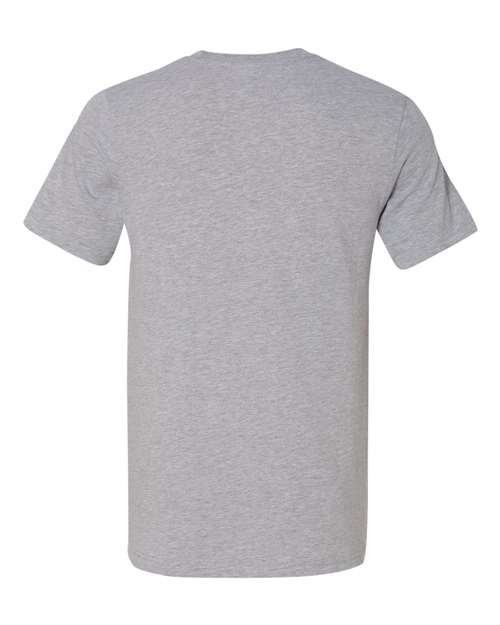 BELLA + CANVAS 3021 Athletic Heather/ Navy — back