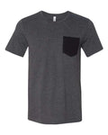 BELLA + CANVAS 3021 Dark Grey Heather/ Black — front
