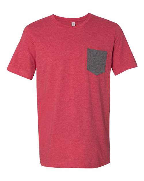 BELLA + CANVAS 3021 Heather Red/ Deep Heather — front