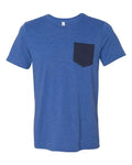 BELLA + CANVAS 3021 Heather True Royal/ Navy — front