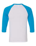 BELLA + CANVAS 3200 White/ Neon Blue — back