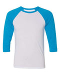 BELLA + CANVAS 3200 White/ Neon Blue — front