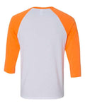 BELLA + CANVAS 3200 White/ Neon Orange — back