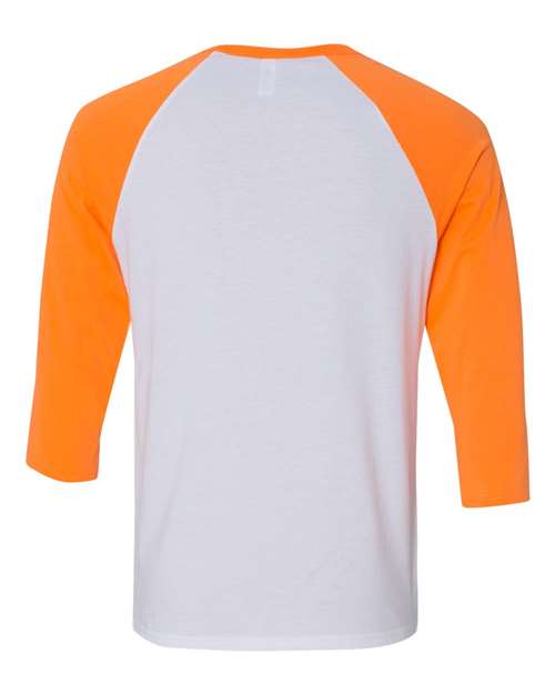 BELLA + CANVAS 3200 White/ Neon Orange — back