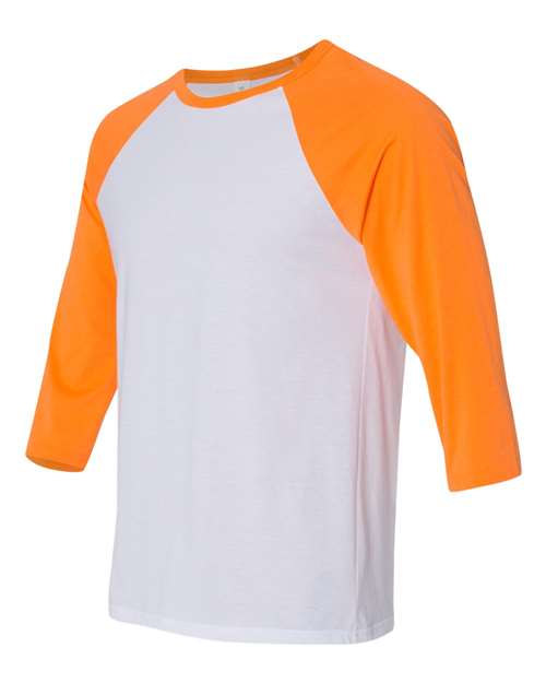 BELLA + CANVAS 3200 White/ Neon Orange — side