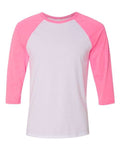 BELLA + CANVAS 3200 White/ Neon Pink — front