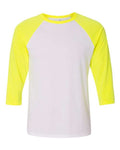 BELLA + CANVAS 3200 White/ Neon Yellow — front
