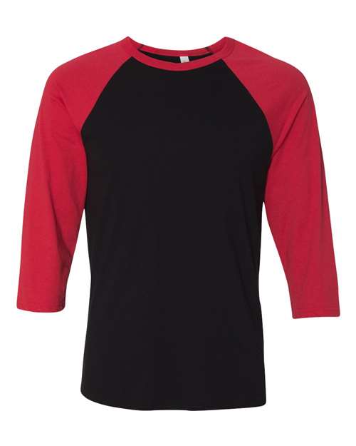 BELLA + CANVAS 3200 Black/ Red — front