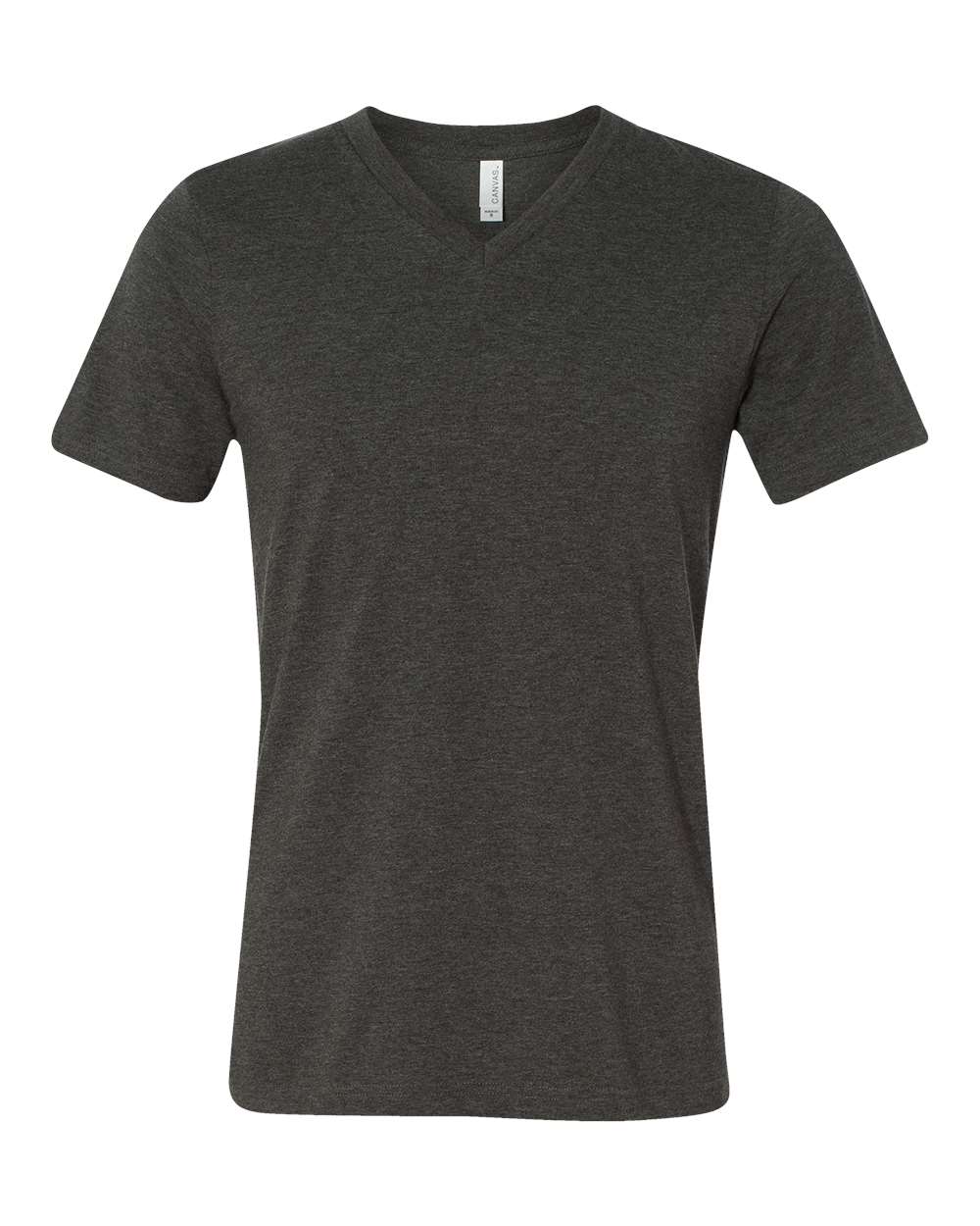 Unisex Jersey Short-Sleeve V-Neck T-Shirt - Heather Dark Gray