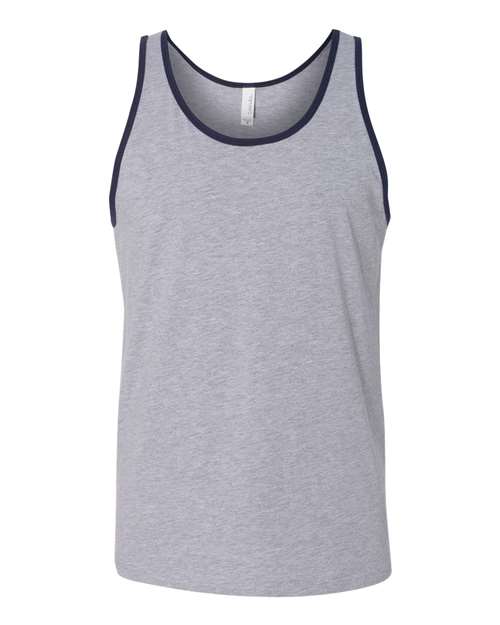BELLA + CANVAS 3480 Athletic Heather/ Navy — front
