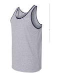 BELLA + CANVAS 3480 Athletic Heather/ Navy — side