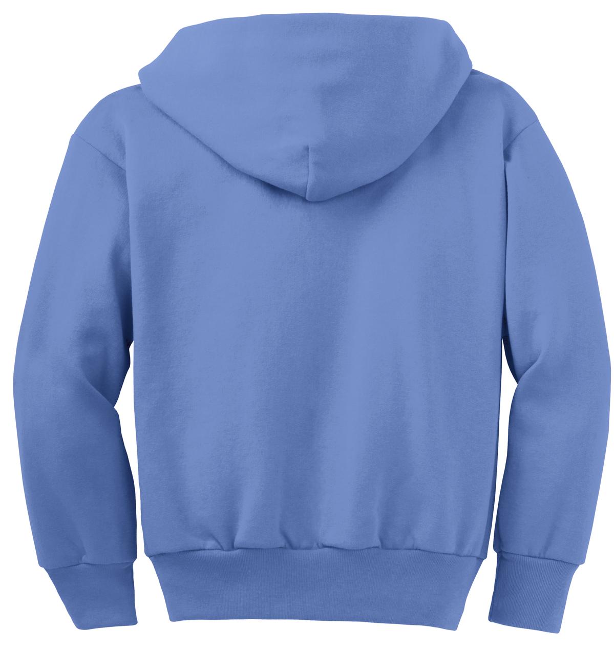 Youth Core Fleece Full-Zip Hoodie - Carolina Blue