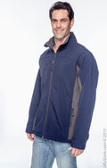 Men's Soft Shell Colorblock Jacket - Navy / Dark Charcoal