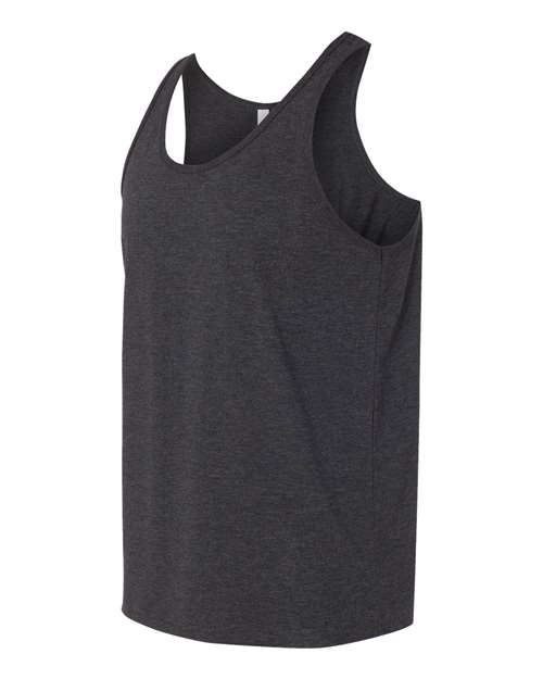 BELLA + CANVAS 3480 Charcoal Black Triblend/ Solid Black Triblend — side