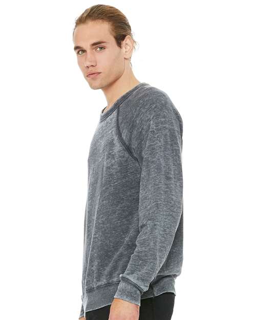 BELLA + CANVAS 3901 Grey Acid Wash — on model side