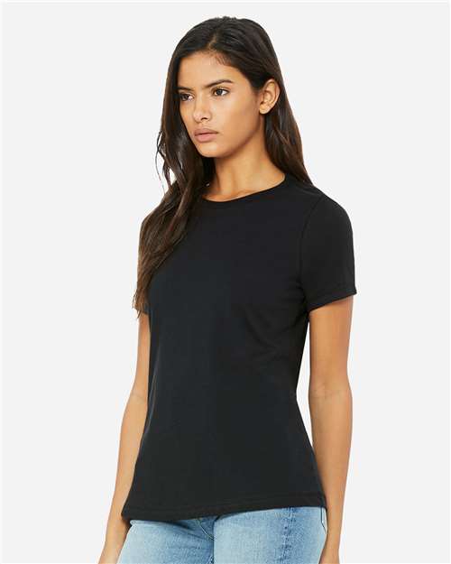 BELLA + CANVAS 6400 Vintage Black — on model side