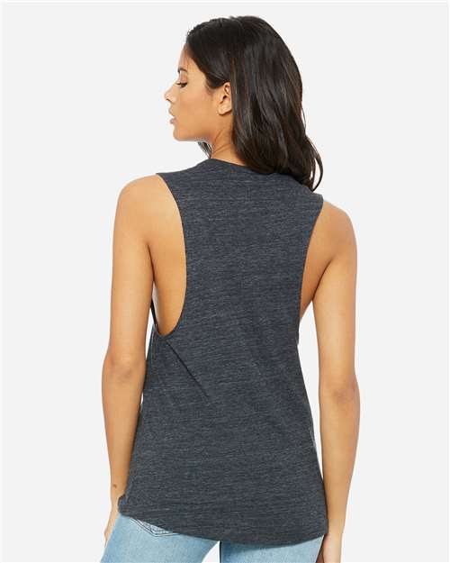 BELLA + CANVAS 8803 Charcoal Black Slub — on model back