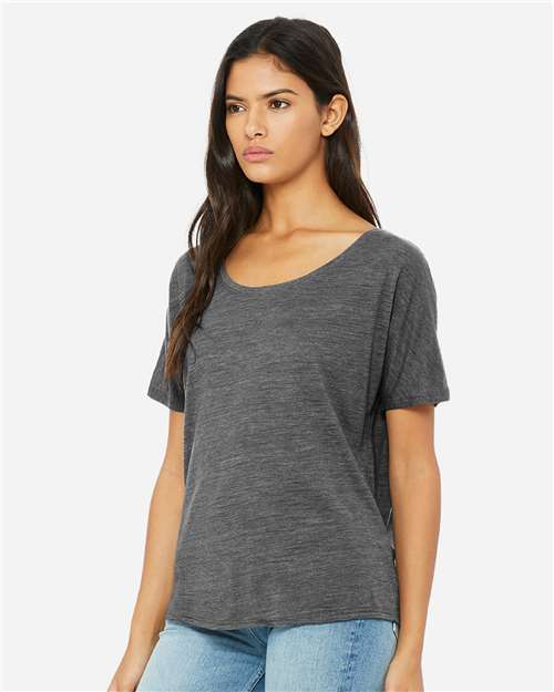 BELLA + CANVAS 8816 Asphalt Slub — on model side