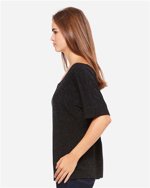 BELLA + CANVAS 8816 Black Speckled — on model side