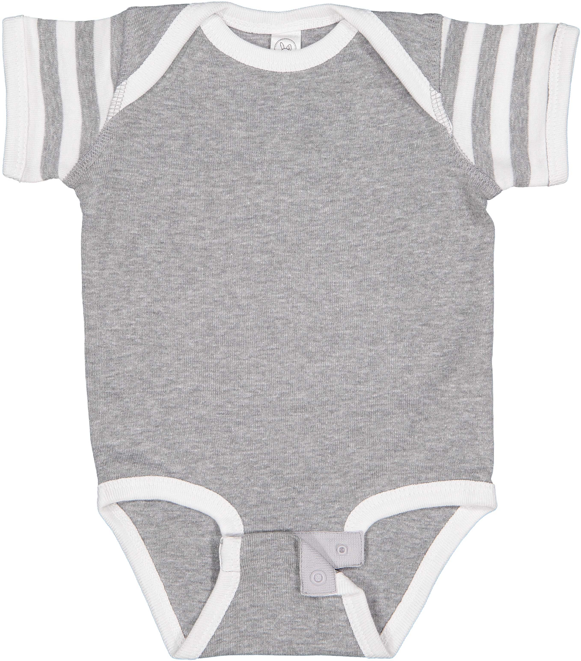 Infant Baby Rib Bodysuit - Heather / White / Heather White St