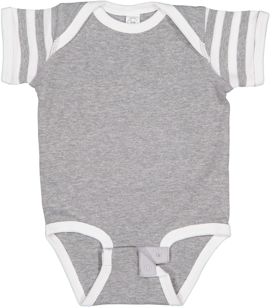 Infant Baby Rib Bodysuit - Heather / White / Heather White St
