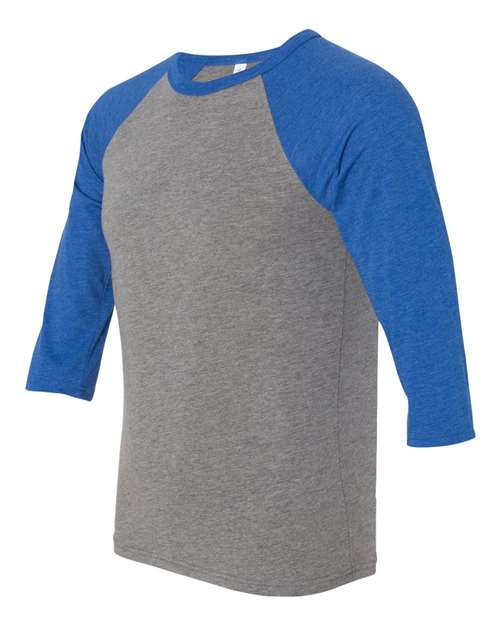 BELLA + CANVAS 3200 Grey/ True Royal Triblend — side